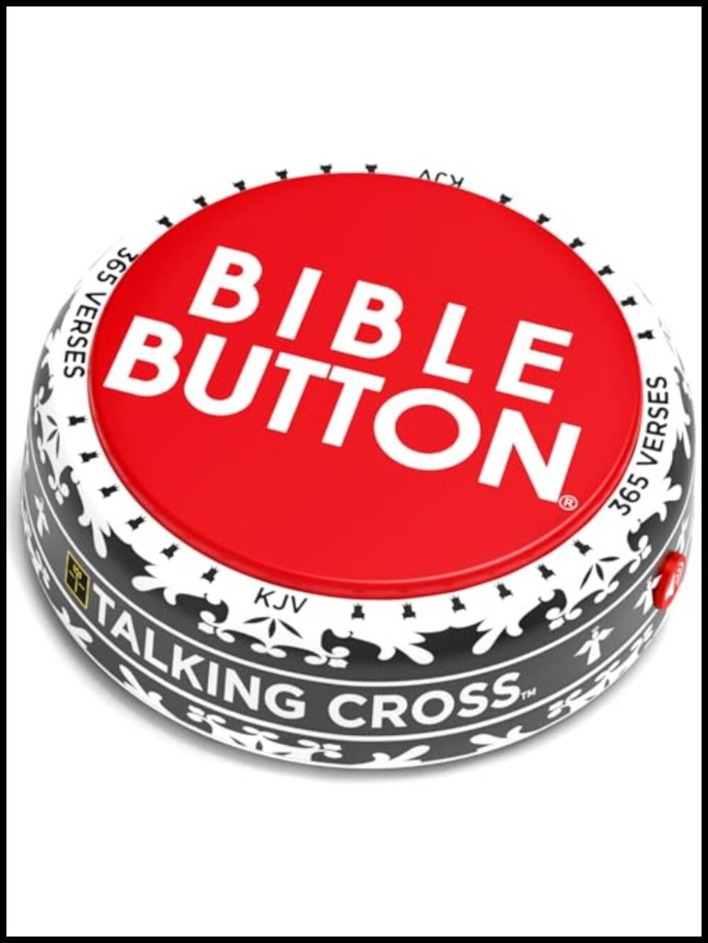 Electronic Audio Bible Button KJV 365 Verses Talking Cross